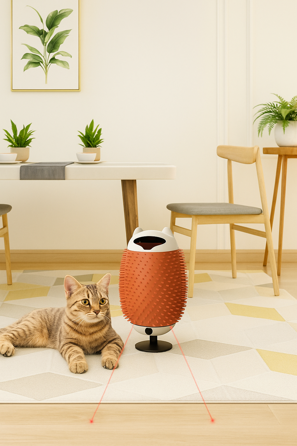 Automatische roterende kattenborstel